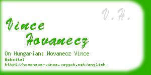 vince hovanecz business card